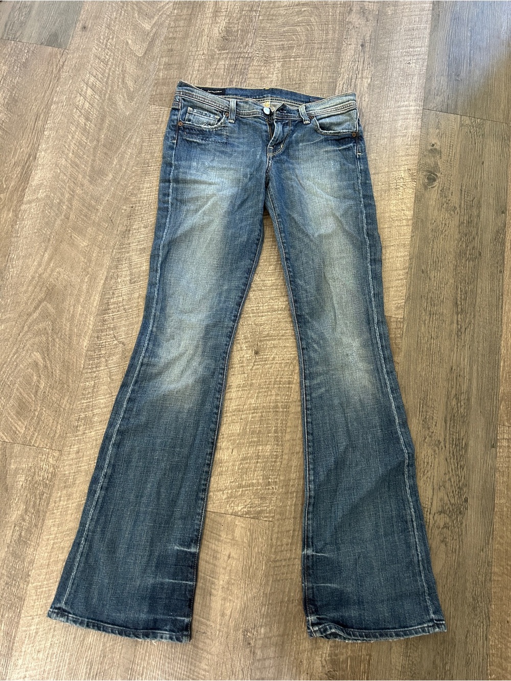 Iz Byer Medium Wash Blue Flare Jeans